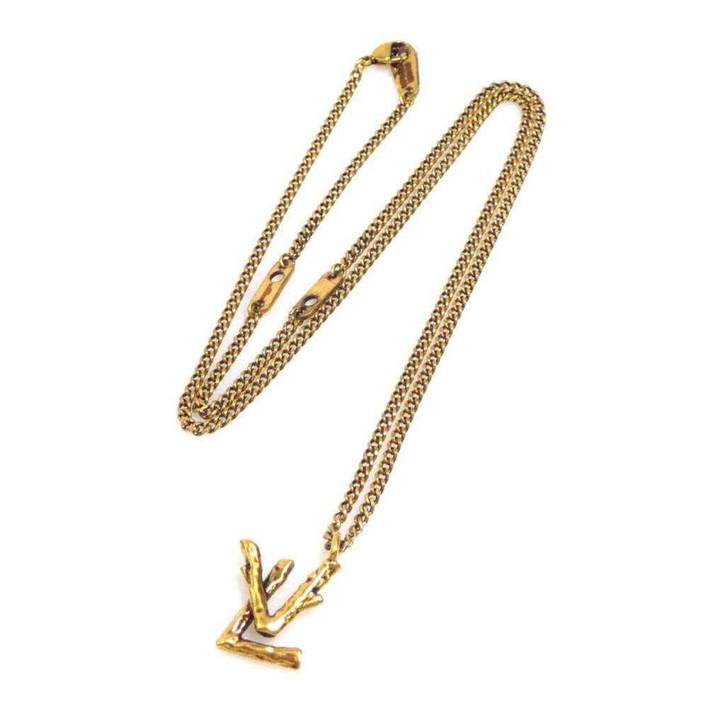 LOUIS VUITTON Gold Necklace - Picture 9 of 10